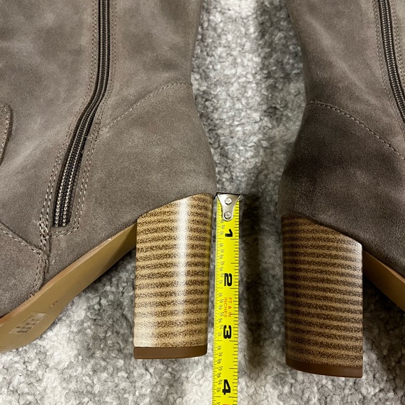 Seychelles Thigh Tall High Suede Leather Boots Block Heels. Size 5. - Picture 10 of 13